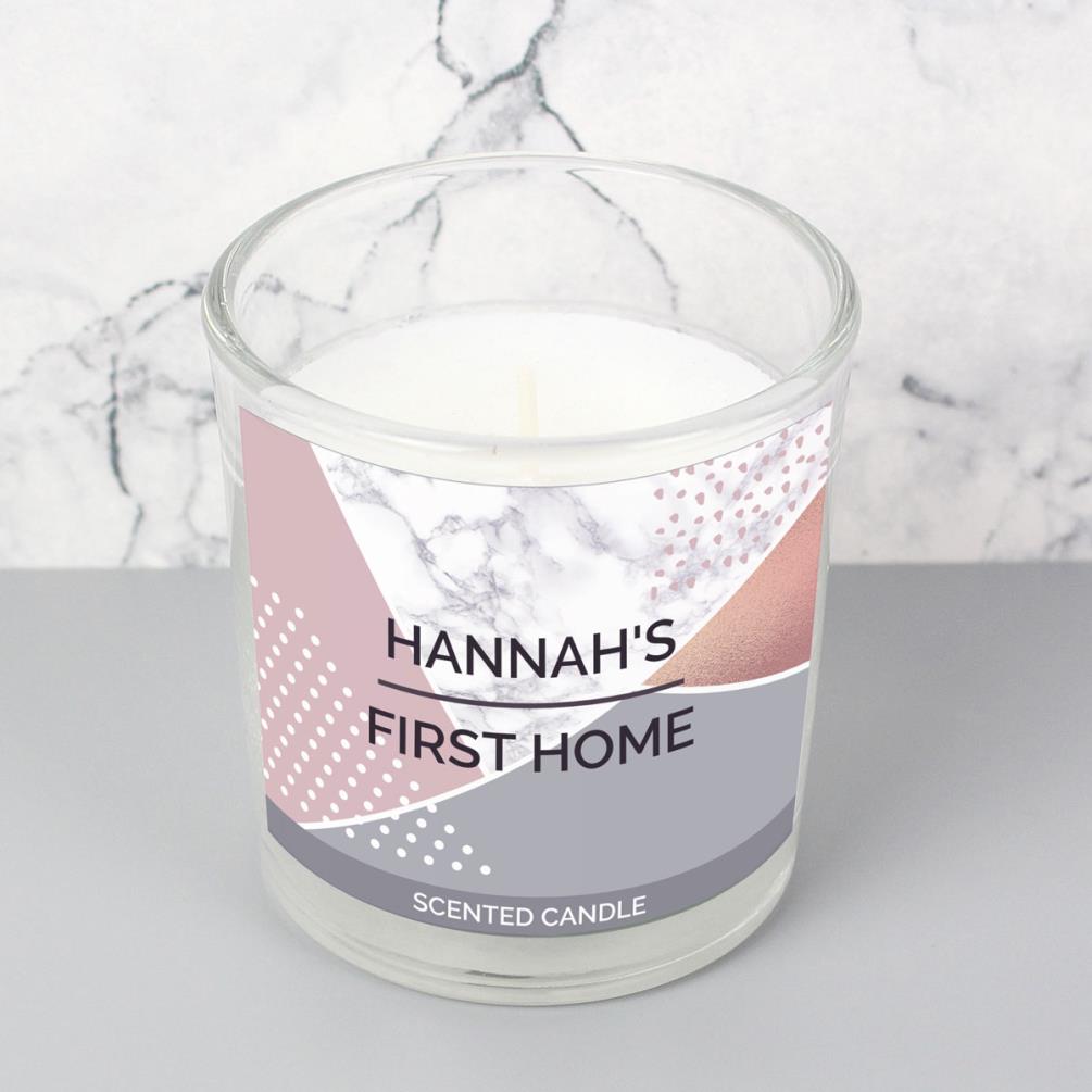 Personalised Geometric Scented Jar Candle Extra Image 1
